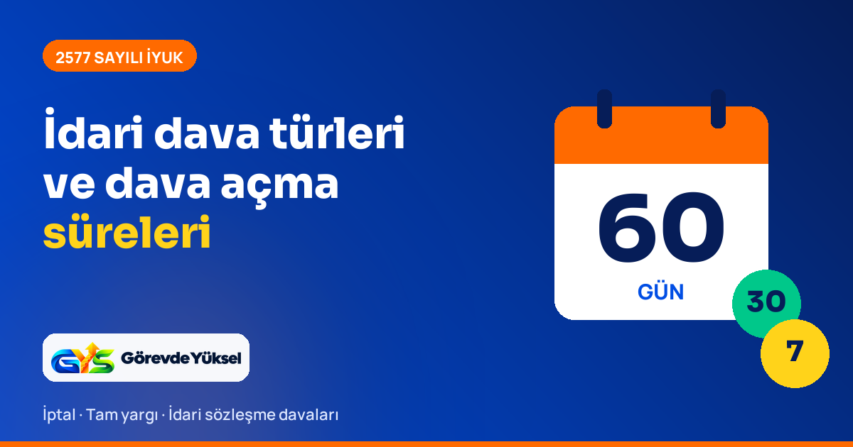 2577 sayılı İYUK dava açma süresini simgeleyen 60 gün yazılı takvim çizimi