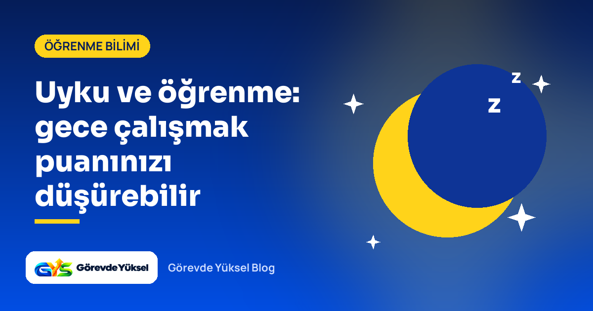 Hilal ve yıldızlar ile "Uyku ve öğrenme" başlıklı kapak görseli
