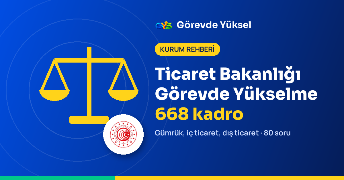 Ticaret Bakanlığı görevde yükselme sınavı rehberi kapak görseli