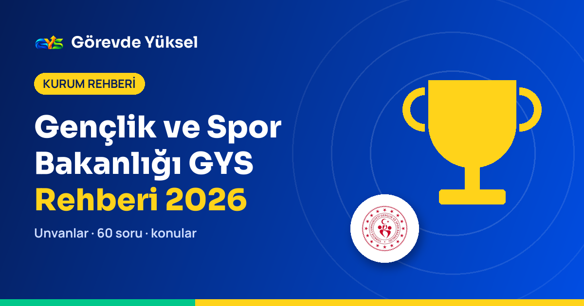 Gençlik ve Spor Bakanlığı görevde yükselme sınavı rehberi kapak görseli