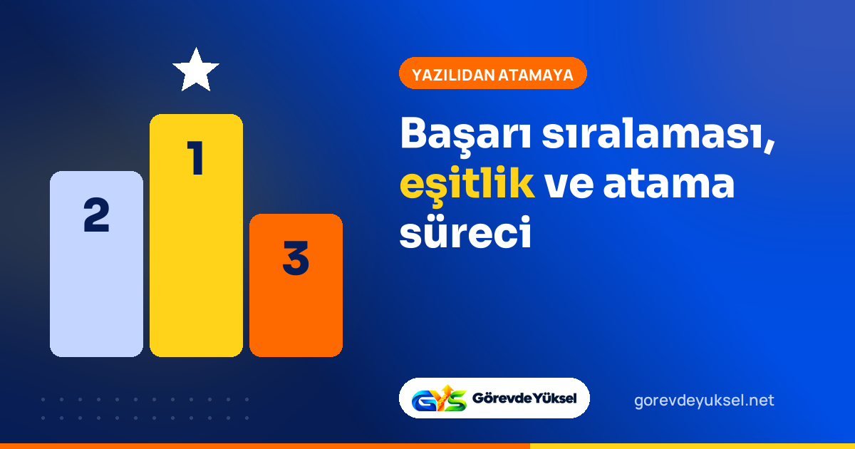 1, 2 ve 3 numaralı kürsü illüstrasyonu ile görevde yükselme başarı sıralaması kapağı