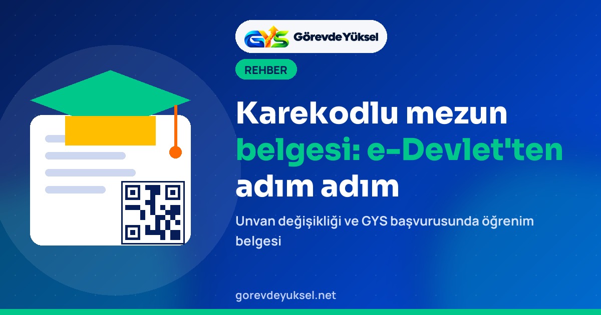 Kep ve karekodlu belge çizimiyle e-Devlet mezun belgesi rehberi kapak görseli