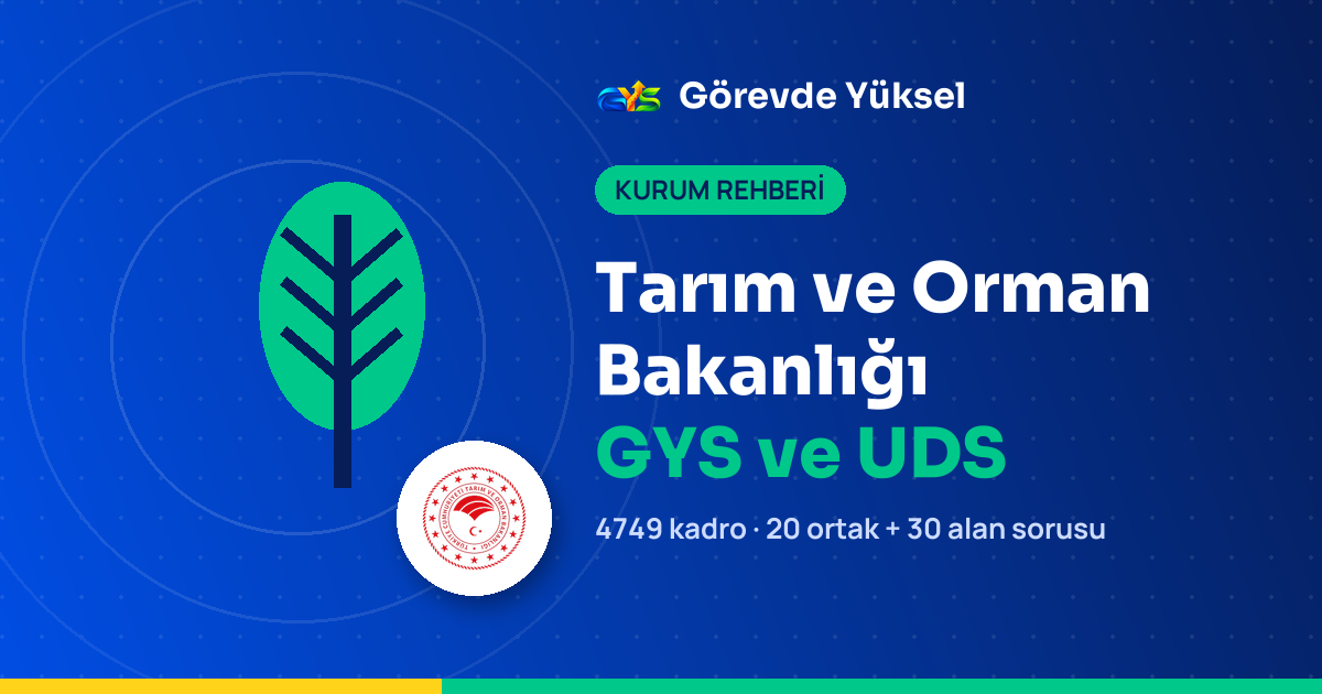 Tarım ve Orman Bakanlığı görevde yükselme ve unvan değişikliği sınavı rehberi kapak görseli
